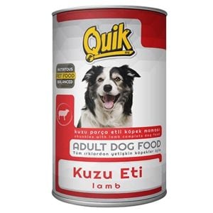 Quik Kuzu Etli Yetişkin Köpek Konserve Maması 415 Gr