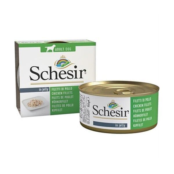 Schesir Jelly Pouch Tavuklu Fileto Konserve Yetişkin Köpek Maması 150 Gr