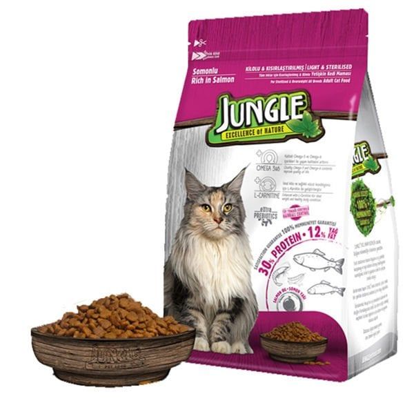 Jungle Somonlu Yetişkin Kısırlaştırılmış Kedi Maması 1.5 Kg