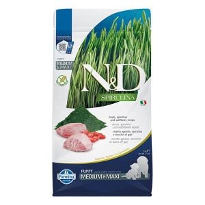 N&D Spirulina Kuzu Etli Orta ve Büyük Irk Yavru Köpek Maması 2 Kg