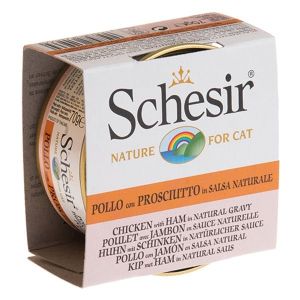 Schesir Tavuk ve Karidesli Naturel Konserve Kedi Maması 70 Gr