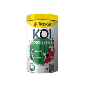 Tropical Spırulına Pellet Koi Balıkları için Spırulına Katkılı Pellet Balık Yemi Medium 1000 Ml 320 Gr