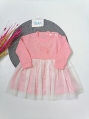 Etekleri Tül Somon Bebek Elbisesi