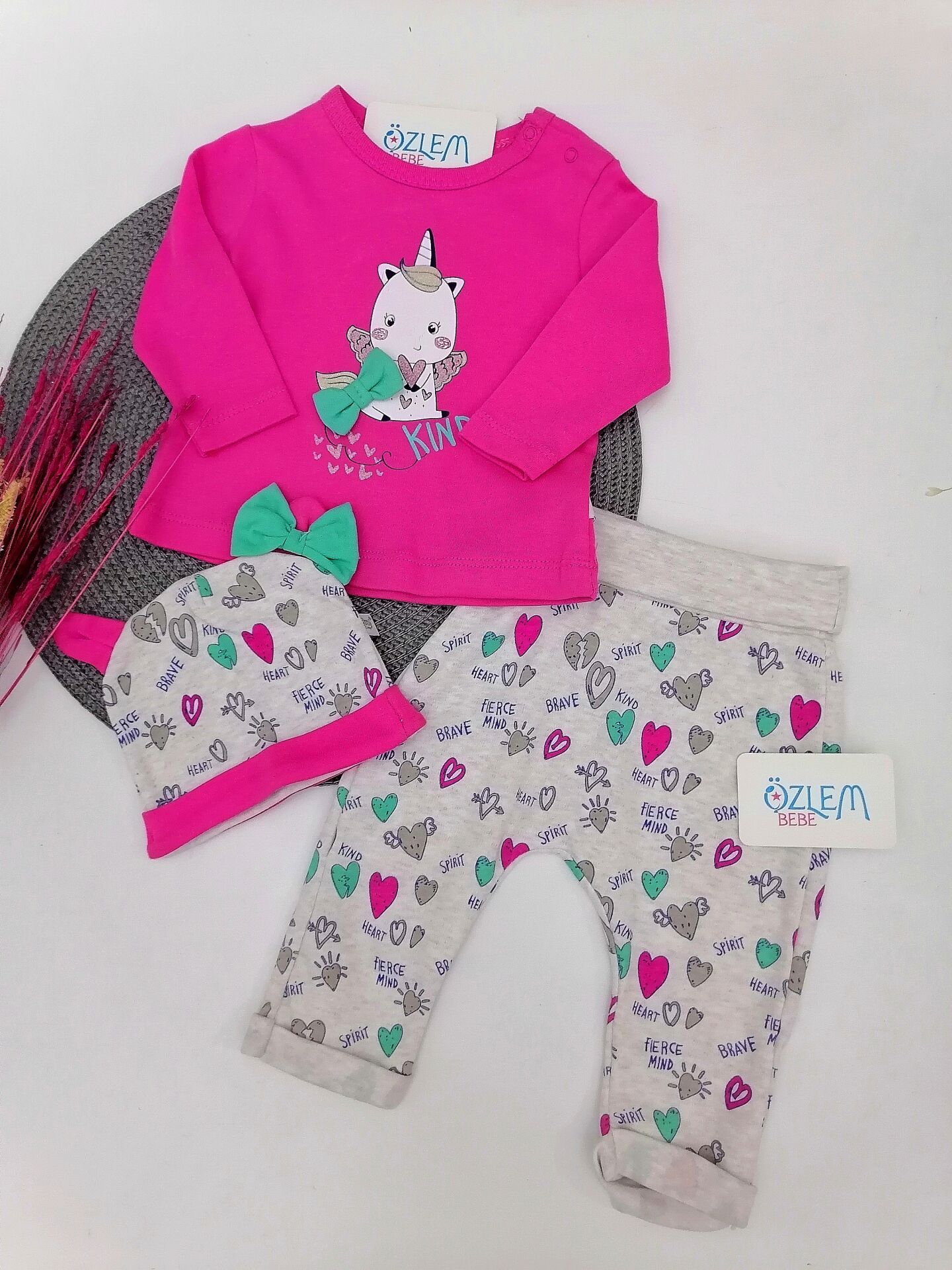 Unicorn 3'lü Bebek Takımı