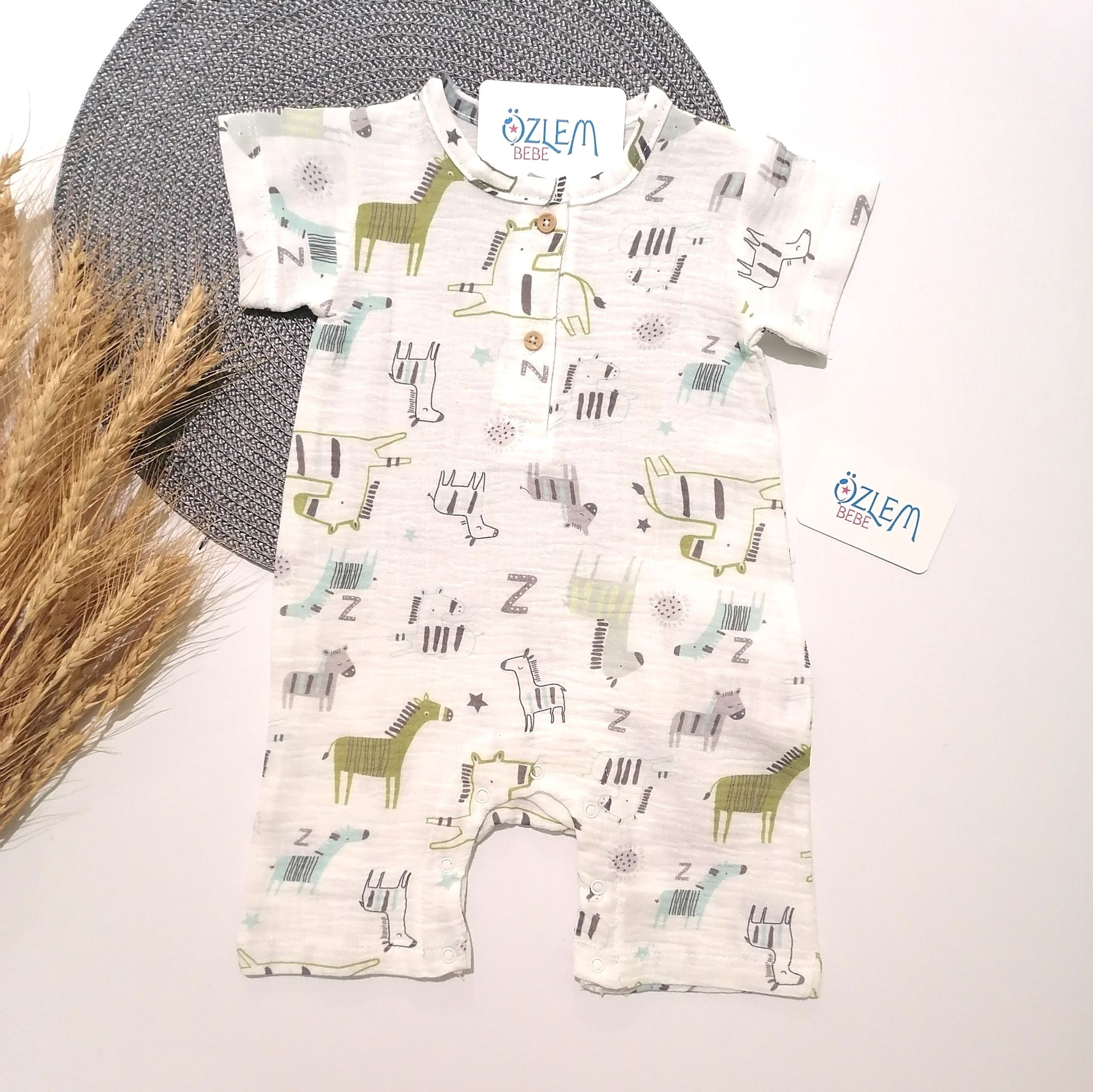 Çılgın Zebra Müslin  Tulum