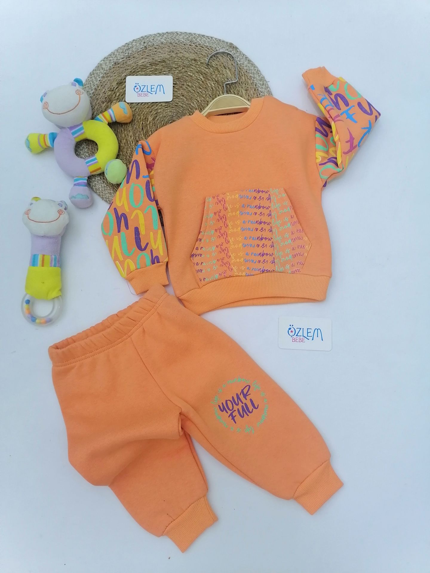 Rainbow Turuncu Bebek Takım
