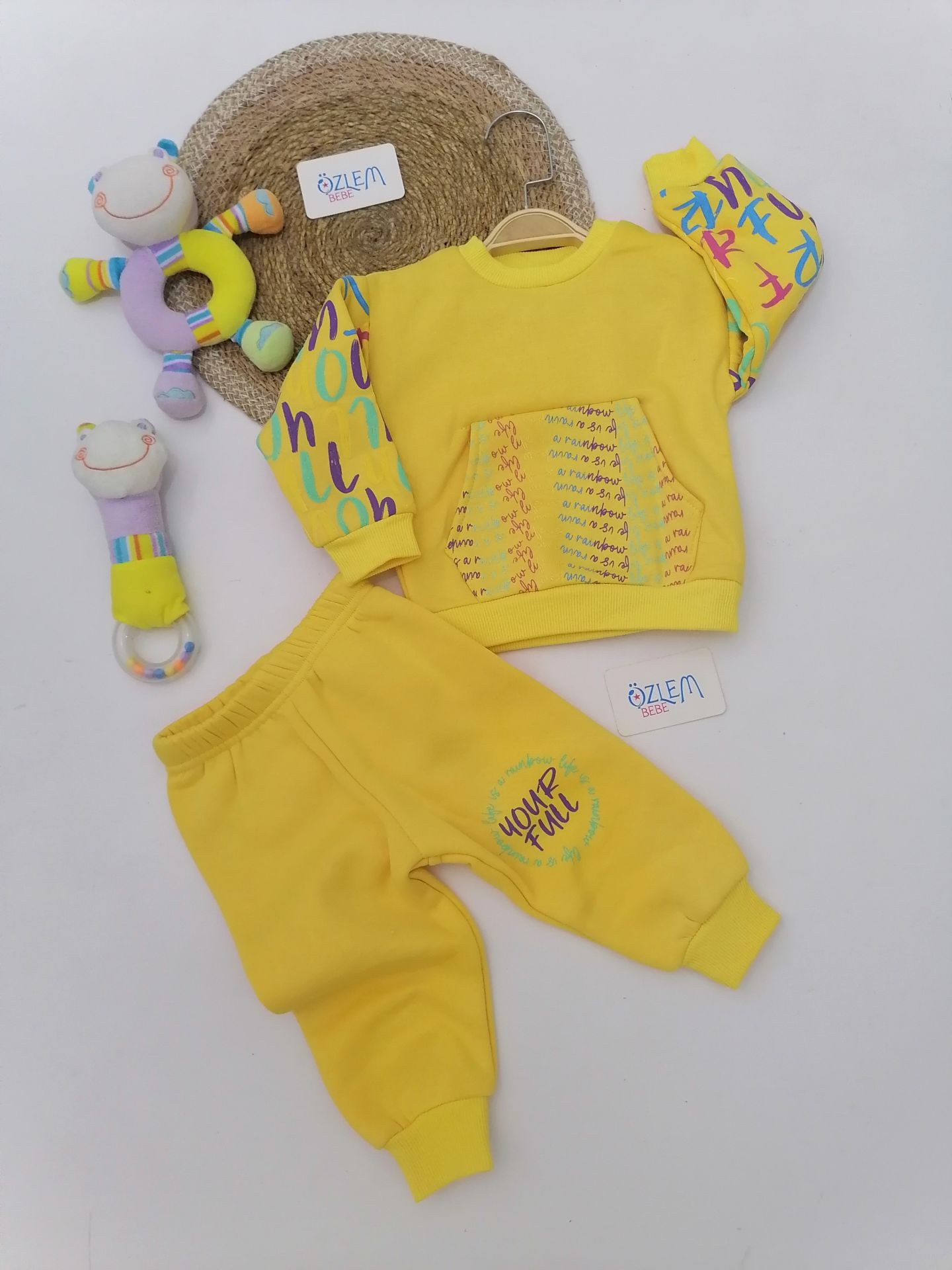 Rainbow Sarı Bebek Takım