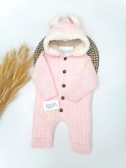Tavşan Kulaklı Pembe Astronot Tulum