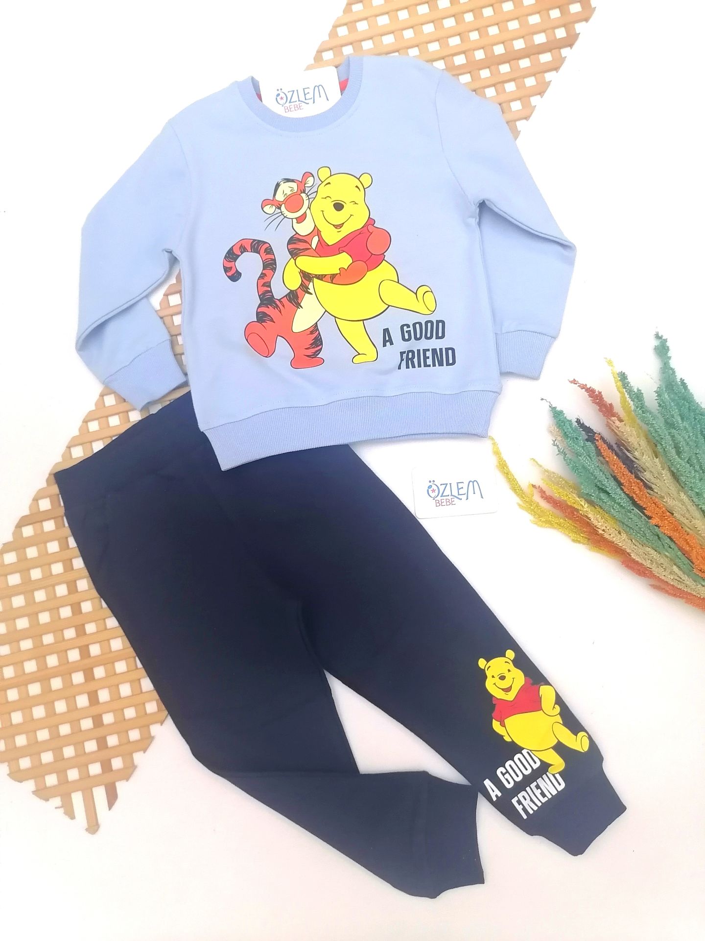 Winie&Tiger Mavi Çocuk Takım