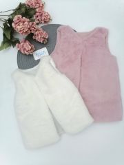 Elyaf Dolgulu Düz Doku Peluş Yelek