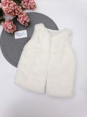 Elyaf Dolgulu Düz Doku Peluş Yelek