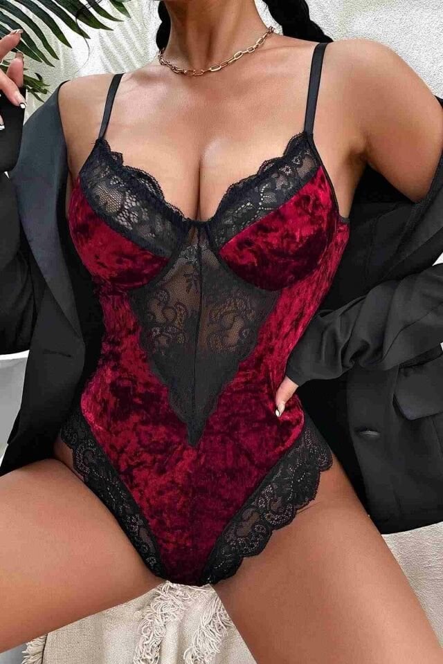 Gizotti Kadife Body Gecelik Babydoll Çok Renkli