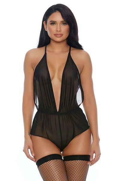 Gizotti Women Transparent Fancy Jumpsuit Nightgown Black GZT-253433