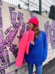 Malaya Oversize Sweatshirt - Saks Mavi