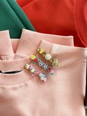 Malaya Mevsimlik Crop Sweatshirt - Toz Pembe