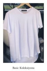 Malaya Basic Bisiklet Yaka Oversize Tshirt