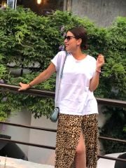 Malaya Basic Bisiklet Yaka Oversize Tshirt