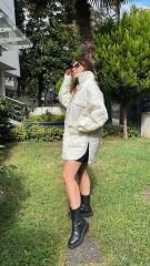 Oversize Kapitone Ceket