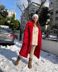 Oversize Peluş Kaban