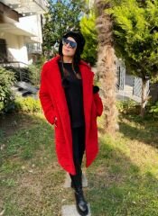 Oversize Peluş Kaban