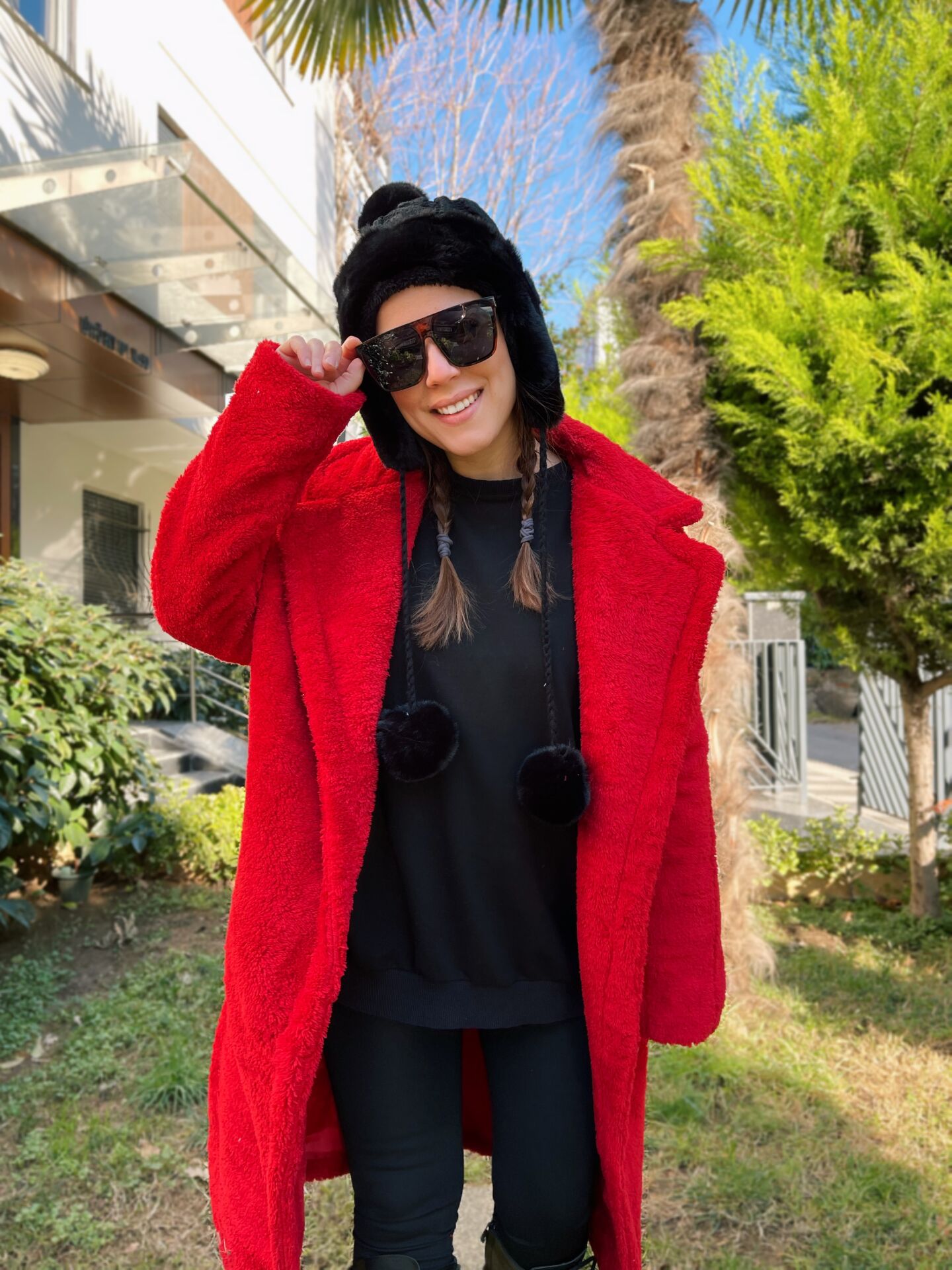Oversize Peluş Kaban