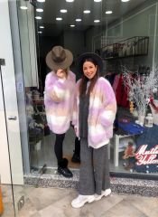 Malaya Bloklu Peluş Bomber Ceket
