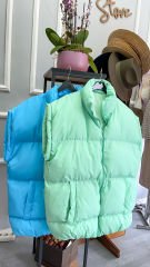 Oversize Şişme Yelek - Su Yeşili