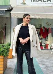 Deve Tüyü Dokulu Kaban Ceket