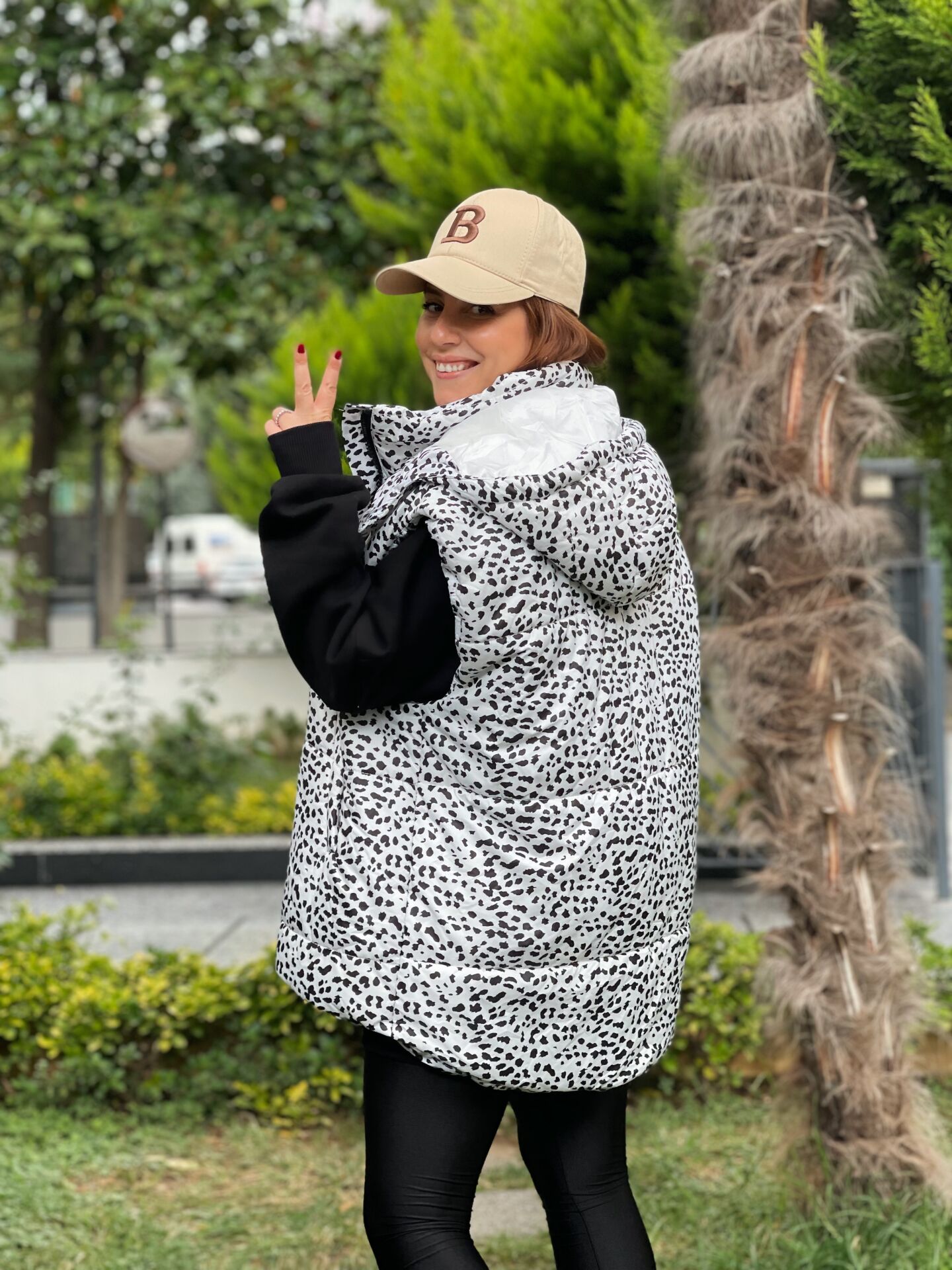 Oversize Şişme Yelek - Damalı