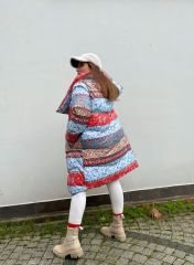 Etnik Desen Oversize Mont
