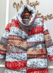 Etnik Desen Oversize Mont