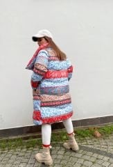 Etnik Desen Oversize Mont