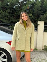 Kırçıllı Oversize Boyfriend Ceket