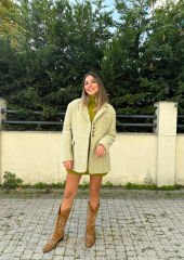 Kırçıllı Oversize Boyfriend Ceket