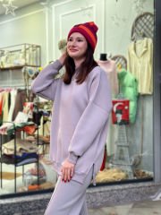 Malaya Oversize Gri Sweatshirt