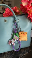Malaya Bag Charm - Purple Buscuit