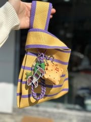 Malaya Bag Charm - Purple Buscuit