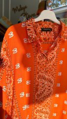 Oranj Etnik Desen Gömlek