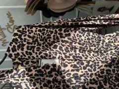 Leopar Mini Viskon Elbise