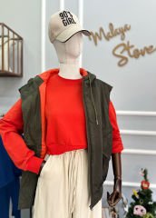 Oversize İki Renkli Yelek