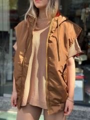 Oversize İki Renkli Yelek