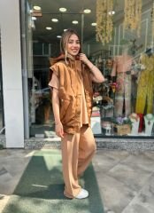 Oversize İki Renkli Yelek
