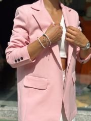 Toz Pembe Blazer Ceket