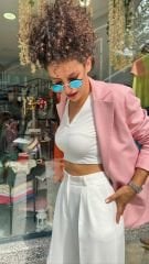 Toz Pembe Blazer Ceket