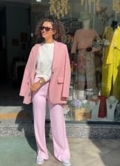 Toz Pembe Blazer Ceket