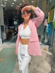 Toz Pembe Blazer Ceket
