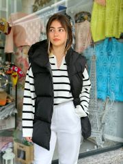 Oversize Siyah Yelek
