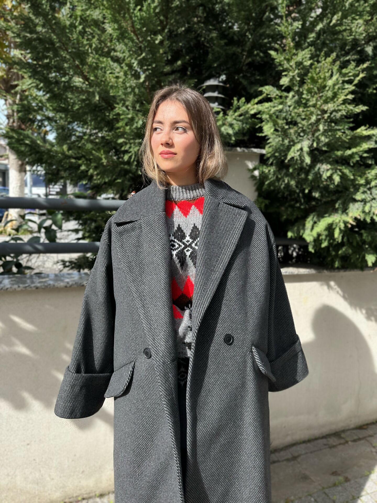 Kaşe Oversize Kaban