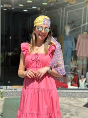 Fırfırlı Poplin Elbise