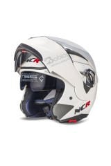 NCR Çene Açılır Kask / Vizörlü / ECE Belgeli / Parlak Beyaz